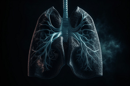 患病的肺部抽象概念图背景图片