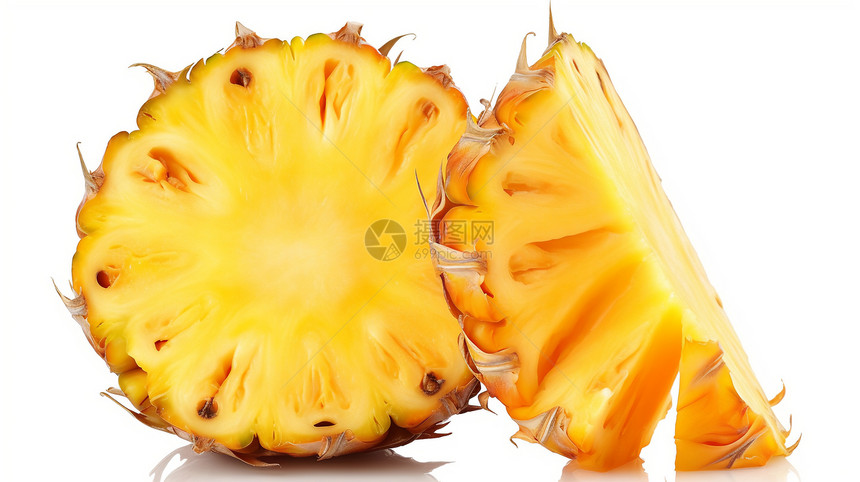 香甜多汁的金黄色菠萝图片