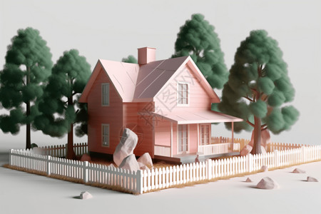 乡村别墅3D模型图片