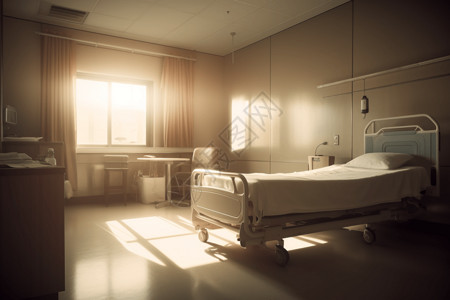 病房里的床位图片