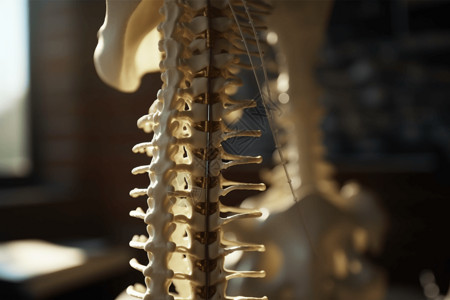 现代化3D医疗脊髓模型背景图片