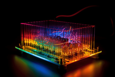 二极管彩虹3D概念图图片