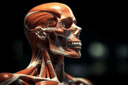 医学实验使用的人体骨骼图片