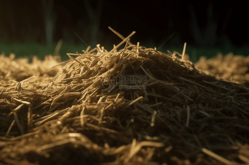 铺盖成堆的生物质图片