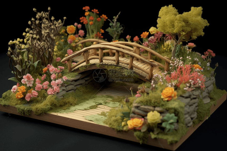 鲜花3D粘土花园图片