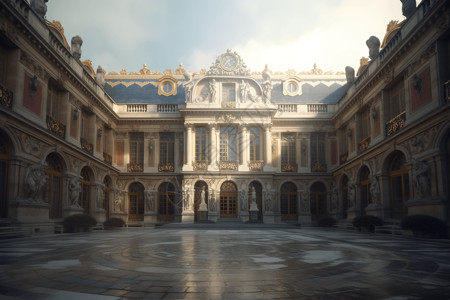 凡尔赛宫殿华丽的凡尔赛宫背景