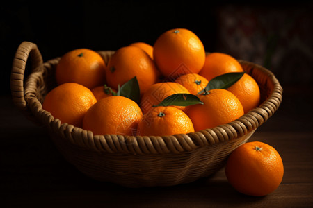 一篮子多汁的橘子图片