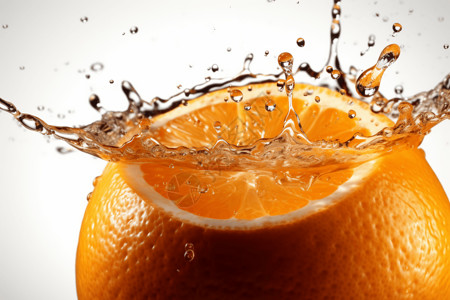新鲜多汁的橙子背景图片