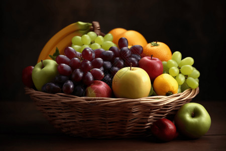 篮子里的水果背景图片