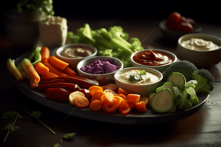 美味的蔬菜拼盘图片