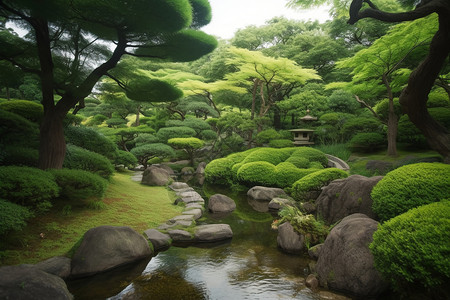 绿色花园植物背景图片