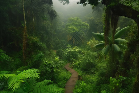热带雨林的风景图片