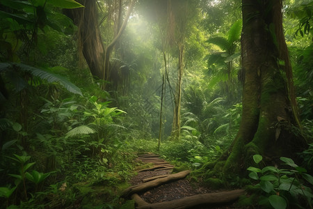 亚洲雨林风景图片