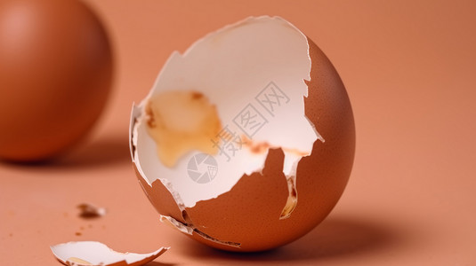 破碎的鸡蛋壳背景图片