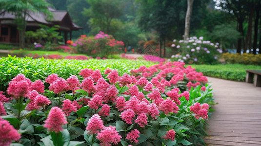 花园花卉的图片图片