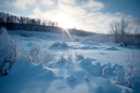 冷和积雪图片