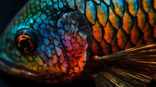 美丽彩色的鱼背景图片