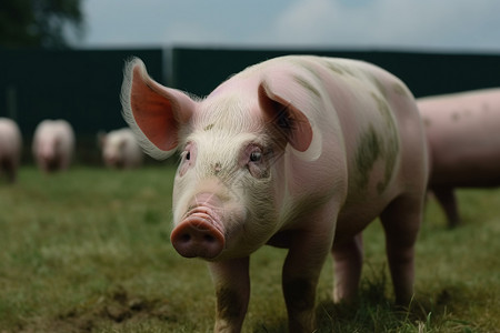 养猪场里面的小猪背景图片