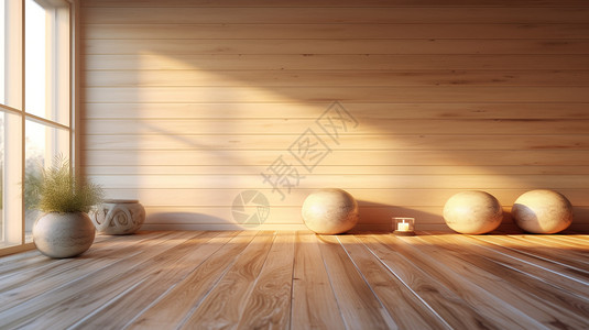 木质的房间背景图片