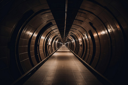地下长廊式展厅深邃的地下隧道设计图片