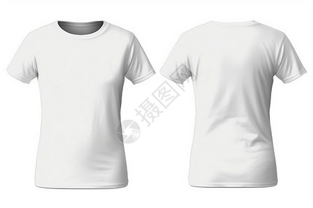 短袖T恤详情页白色背景上的短袖T恤背景