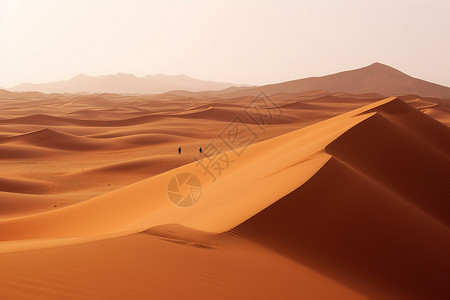 美丽的撒哈拉沙漠背景图片