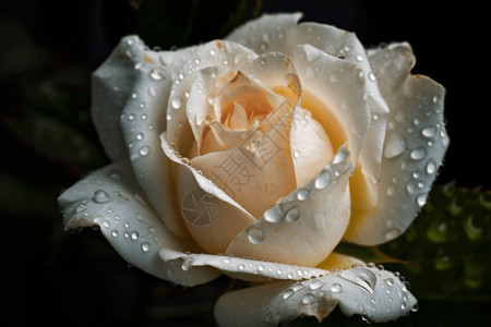白玫瑰的特写镜头图片