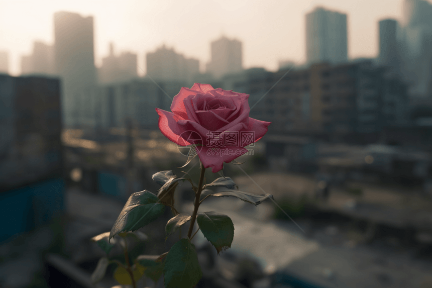 一朵玫瑰花朵图片