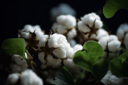 农作物白色棉花背景图片