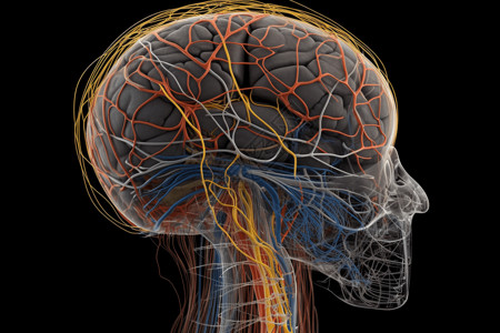 心脑血管系统可视化神经系统设计图片