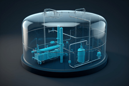 储氢罐的3D模型图片