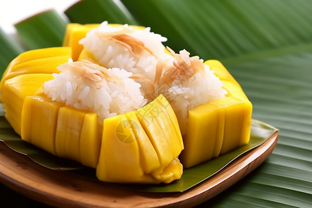 菠萝蜜糯米饭背景图片
