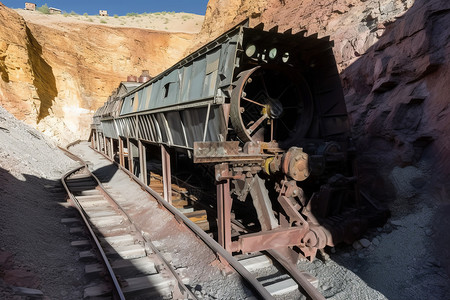 煤矿机电自动挖矿机器背景