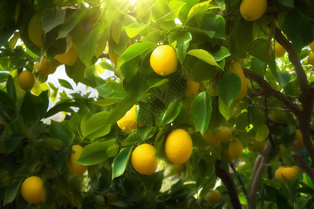 果蔬园柠檬背景