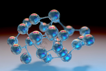科研分子模型效果图背景图片