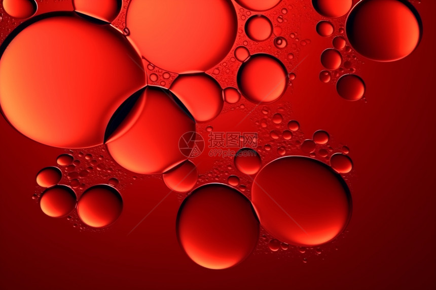 抽象油泡纹理红色背景壁纸图片