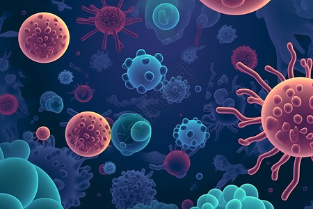抽象病毒微生物概念图背景图片