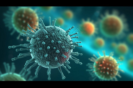 人体病毒微环境创意图背景图片