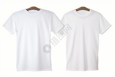 两件白色t恤高清图片