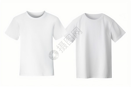 两件白色t恤高清图片