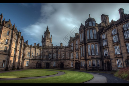 爱丁堡城堡营房苏格兰爱丁堡大学背景