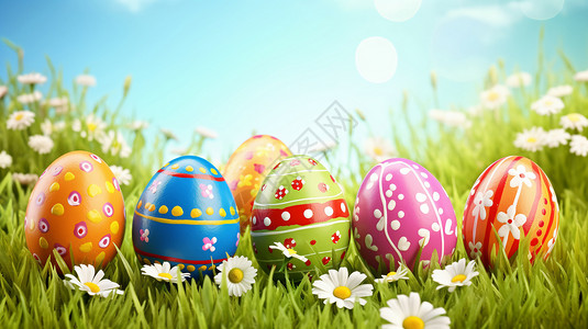 复活节的大彩蛋背景图片