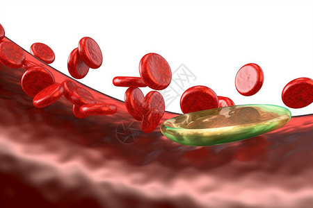血管里的胆固醇展示高清图片