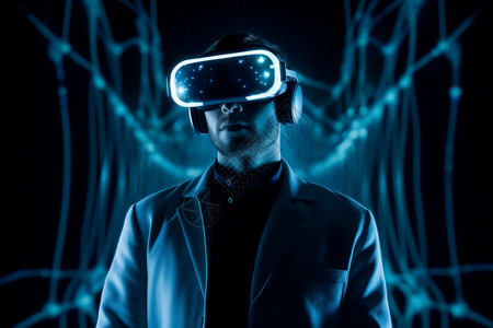 科技感VR眼镜医疗背景图片