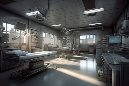 未来派医院手术室图片