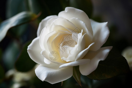 绽放的白玫瑰图片