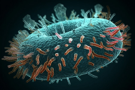 3d细菌病毒细胞模型图片
