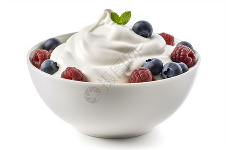 酸奶拌水果图片背景图片
