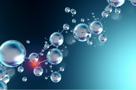 液体气泡分子结构背景图片