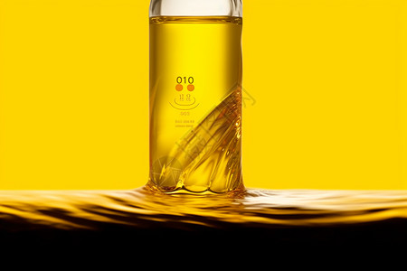 非油炸黄色植物油设计图片